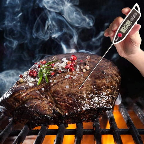 Meat Food Thermometer, Digital Candy Candle Thermometer, LCD, Cooking Kitchen BBQ Grill Thermometer, Probe Instant Read Thermometer for Liquids Po...