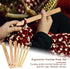 Coopay Large Wooden Crochet Hooks Ergonomic Crochet Hook Set 10-25 mm, 7PCS Inline Crochet Hooks Bamboo Crochet Kit for Beginner, Giant Wood Croch...