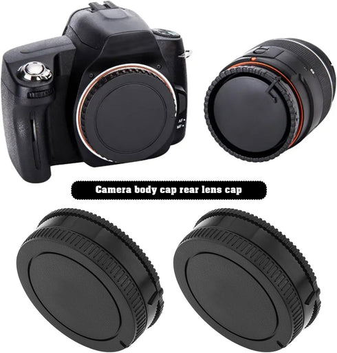 SING F LTD 3 Sets Plastic Body Cap and Rear Lens Cap 64.5 x 19.2mm Compatible with Sony A100 A200 A230 A290 Compatible with Minolta AF Black...