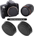 SING F LTD 3 Sets Plastic Body Cap and Rear Lens Cap 64.5 x 19.2mm Compatible with Sony A100 A200 A230 A290 Compatible with Minolta AF Black...