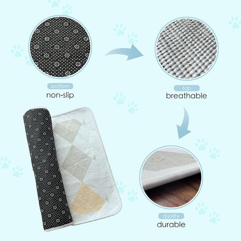 PetTrip Cooling Mat for Dogs & Cats, Washable & Portable Pet Cooling Pads for Summer(Chequer)...
