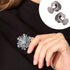 Aylifu Tie Tacks and Clutch Backs Set, 30 Pieces Tie Tacks Blank Pins (10 mm in Diameter) with 30 Pieces Locking Pin Backs Pin Keepers Locking Cla...