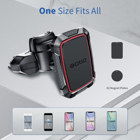OQTIQ Magnetic CD Phone Car Mount for Car CD Player, Built-in 6 Strong Magnets, Compatible with Samsung Galaxy, LG, and More, Secure Mounting with...