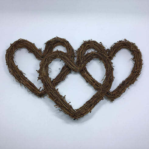 Amyzor Heart Shape Natural Grapevine Wreath Ring DIY Craft Vines Base Grapevine Roll for Rustic Summer Fall Christmas Wreath Door Garland Home Wed...