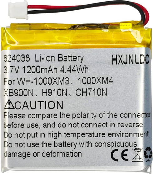 3.7V 1200mah Li-Polymer Battery Replacement for Sony WH-1000XM3?WH-1000XM4?WH-XB900N?WH-H910N?WH-CH710N Bluetooth Wireless Noise canceling Stereo ...