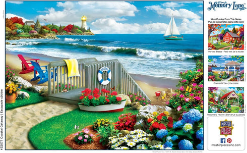 Masterpieces 300 Piece EZ Grip Jigsaw Puzzle - Coastal Getaway - 18"x24"...