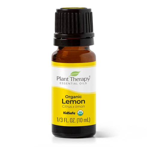 Plant Therapy Organic Lemon Essential Oil 100% Pure, USDA Certified Organic, Undiluted, Natural Aromatherapy, Therapeutic Grade 10 mL (1/3 oz)...