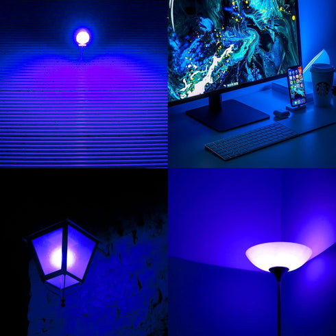 Blue PAR38 LED Flood Light Bulbs, 30W (100 Watt Equivalent), Outdoor Waterproof PAR38 Landscape Bulbs for Garden, Bedroom, Valentine's Day, Hallow...