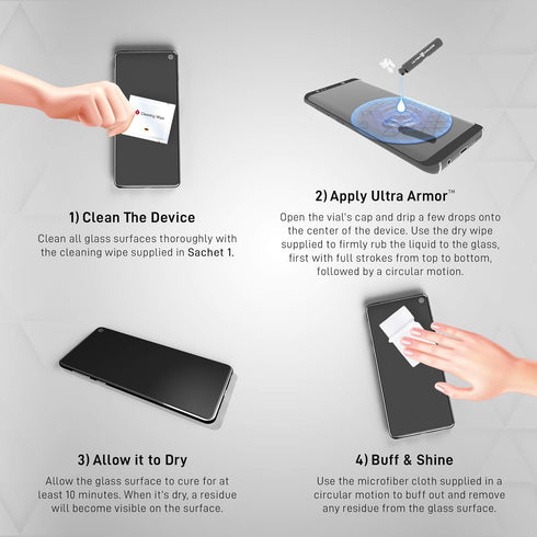 Liquid Glass Screen Protector for All Smartphones Tablets and Watches Wipe On Scratch and Crack Resistant Nano Protection for Up To 4 Devices - Bo...
