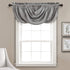 Lush Decor Lucia Elegant Waterfall Valance for Living Room Kitchen, and Bedroom, Soft Polyester Window Curtain, Single -Gray (42"W x 18"L)...