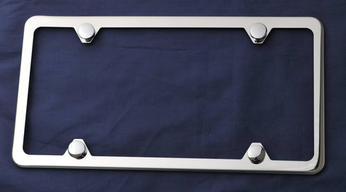 LFPartS Premium Slim Style Stainless Steel License Plate Frame (4 Holes, Polished Mirror Finish)...