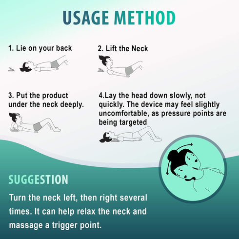 Trigger Point Pillow - Head and Neck Pain Relief Traction Device- Acupressure Support Relaxer for Tension Headache Relief, Improved Decompression ...