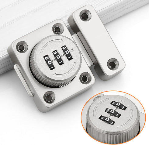 Combination Lock with Passcode 3 Digit Zinc Alloy Material Keyless Entry Rotating Bolt Baby Safty Ideal for Your Personal Belongings Like Suitcase...