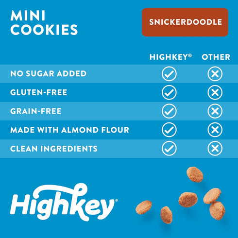 HighKey Low Carb Snickerdoodle Cookie - Keto Snacks Diabetic Desserts Diet Friendly Food Gluten Free Zero Carbs Treat Cinnamon Sweets Healthy Snac...