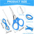 4Pcs Folding Scissors Portable Mini Travel Scissors Glasses-Shaped Foldable Scissors Small Crafting Scissors for Home Office School DIY Crafting P...