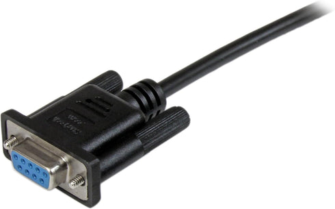 StarTech.com 2m Black DB9 RS232 Serial Null Modem Cable F/F - DB9 Female to Female - 9 pin RS232 Null Modem Cable - 2 meter, Black (SCNM9FF2MBK)...