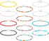 Hicarer 12 Pieces Boho Seed Bead Choker Necklace Colorful Bead Necklaces Rainbow Beach Bead Choker Necklaces for Women...