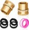 Boltigen 2PCS Brass Garden Hose Fittings, 3/4 GHT Female x 1/2 NPT Female Swivel Adapter, 3/4GHT to 1/2NPT Brass Swivel Pipe Connector for Garden...
