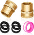 Boltigen 2PCS Brass Garden Hose Fittings, 3/4 GHT Female x 1/2 NPT Female Swivel Adapter, 3/4GHT to 1/2NPT Brass Swivel Pipe Connector for Garden...