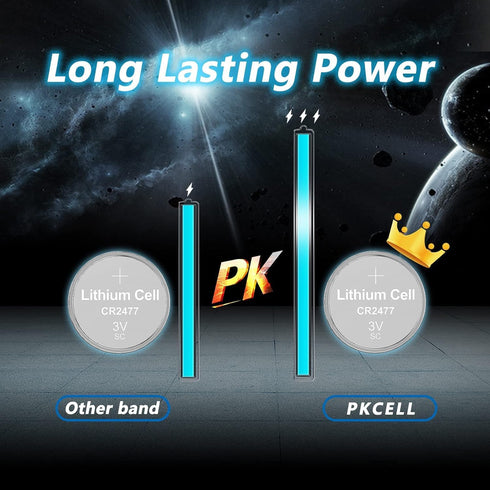 PKCELL CR2477 Battery CR2477 3V Lithium Battery (10PCS)...