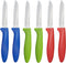 Paring Knife set of 6 PCS, 3.5 Inch Stainless Steel Fruit and Vegetable Knives,Comfortable Handle With Multi-Color Red/Green/Blue...