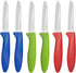 Paring Knife set of 6 PCS, 3.5 Inch Stainless Steel Fruit and Vegetable Knives,Comfortable Handle With Multi-Color Red/Green/Blue...