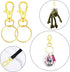 104PCS Swivel Snap Hooks with Key Rings, Metal Lobster Claw Clasp, Keychain Rings for Crafts (Gold, 1.2inch(32mm)...