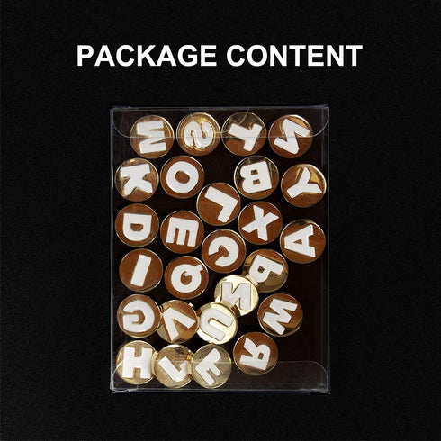 26 Pack Bling Gold Letter Decoration Charms Alphabet ABC-Z Characters, DIY for Boy Girl Teens Men Women and Adults...