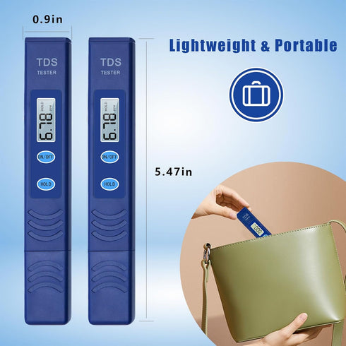 TDS Meter Digital Water Test,Electronic Water Test with 0-9999 PPM Measurement Range for Household Drinking Aquariums,Pools,Hydroponic,Hand Held,Q...