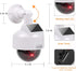 Solar Powered Dummy Fake CCTV Security Dome Camera with Flashing Red LED Light & Warning Security Alert Sticker Decal, Indoor/Outdoor Use...