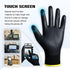 KAYGO Safety Work Gloves PU Coated for Men and Women- KG11PB,12 Pairs,Seamless Knit Glove with Two Fingers Touchscreen,Ideal for General Duty Work...