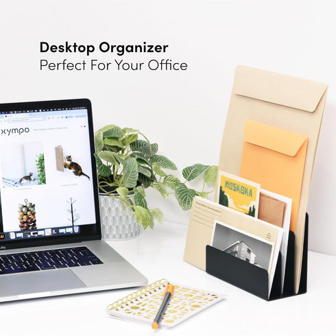 Mail Organizer, Letter Holder - Black, Metal...