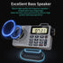 Portable AM/FM Radio, Small Pocket Radio with Bass Speaker, Support Micro SD Card and Record, Long Battery life, Alarm and Sleep Function...