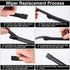 22Inch Windshield Wiper Blades Strips, Auto Adjustable Insert Rubber Wiper Blade Refills, Universal for SUV Truck Car Accessories (Set of 2)...