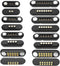 1Pair 2P/3P/4P/5P/6P/7P/8P/9P/10P/12Pin Magnetic Pogo Pin Connector,DC Power Male+Female Socket Charge Spring Loaded Magnet Pogo Pin Connector Sin...
