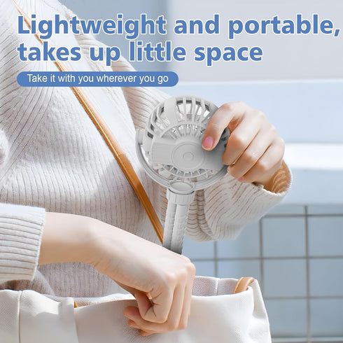 Mini Portable Baby Stroller Fan,3 Speed Personal Handheld Fan,Battery Operated Rechargeable 360° Flexible Tripod Cooling Fan, Suitable for Car Sea...