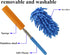 zdyCGTime Microfiber Retractable Cleaning Dust Extendable Pole, Washable Cleaning Dusters Used for Cleaning Supplies for Office, Car, Window, Furn...