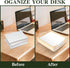 2 Pieces 4x6 Memo Holder Desk Memo Pad Holder for Desk 4x6 Paper Tray Holder Wooden Paper Holder for Desk Note Card Holder Fits 4 x 6 Inches Note ...