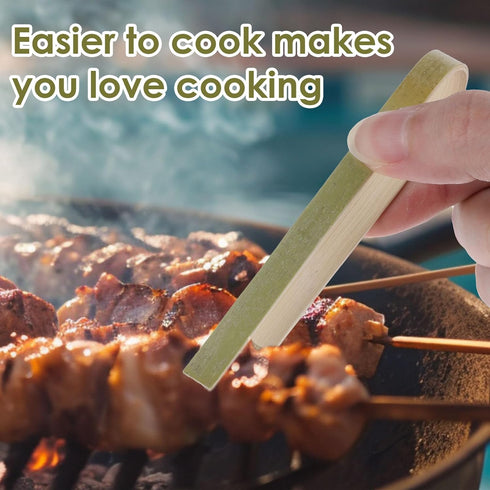20 Pcs Bamboo Tongs Disposable Cooking Utensils Mini Wooden Tongs Natural Toast Tongs 4 Inch Cooking Tongs Bamboo Cooking Utensils for Bread Cooki...
