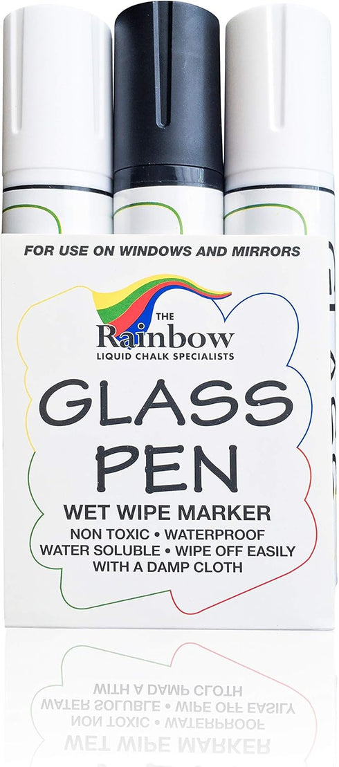Glass Pen Window Marker: Jumbo Liquid Chalk Window Markers for Glass Washable, Car Marker or Mirror Paint Pen - Car Windows, Storefront Windows & ...