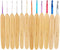 JubileeYarn Bamboo and Metal Crochet Hooks - Natural Finish - 12pc Set...