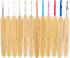 JubileeYarn Bamboo and Metal Crochet Hooks - Natural Finish - 12pc Set...