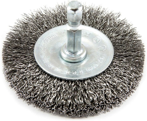 Forney 72734 Wire Wheel Brush, Fine Crimped with 1/4-Inch Hex Shank, 2-1/2-Inch-by-.008-Inch...