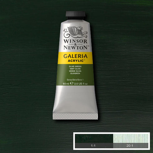 Winsor & Newton Galeria Acrylic Color, 60ml (2-oz) Tube, Olive Green...