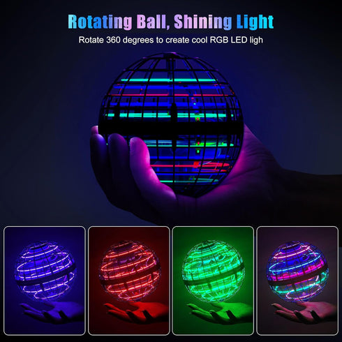 Flying Ball Orb Toys-Hover Soaring Flying Toy Cosmic Globe Boomerang Hover Ball Spinner Hand Controller Mini Drone for Kids Adults Outdoor Indoor ...