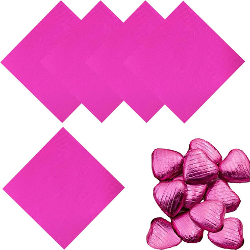 100PCS Foil Candy Wrappers, 4 x 4 Inch Candy Wrappers, Rose Foil Candy Wrapper for Chocolate Bar Wrappers for DIY Candies, Chocolate, Cake (Rose)...