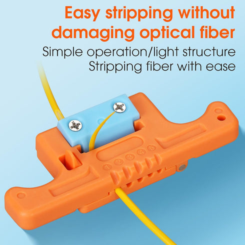 (2pcs) A-05 Orange Fiber Optic Stripper Tube Stripper Cable Ribbon Stripper 1.9-3.0mm with 1 spare blade Loose Buffer longitudinal Tube Stripper W...