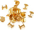 Pandahall 20pcs Brass Men's Cufflinks Cuff Button Cabochons Frame Tray Bezel Cufflink Blanks Setting Tray: 16mm/0.63inch Golden...