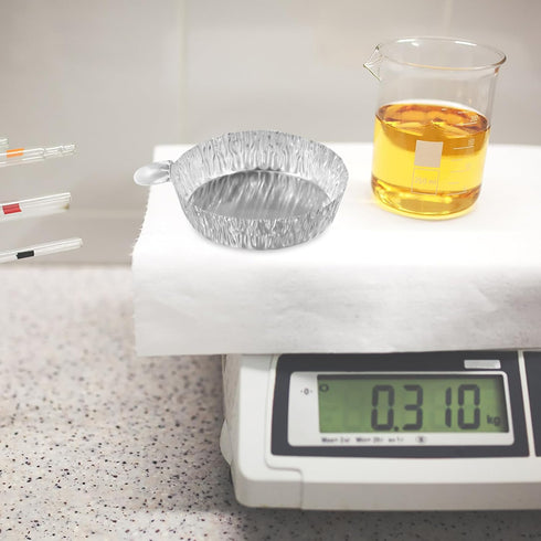 Baluue 100pcs Liquid Weighing Pan Powder Serving Tray Aluminum Foil Chemistry Weigh Boat Aluminum Weighing Dishes Small Aluminum Foil Weighing Tra...