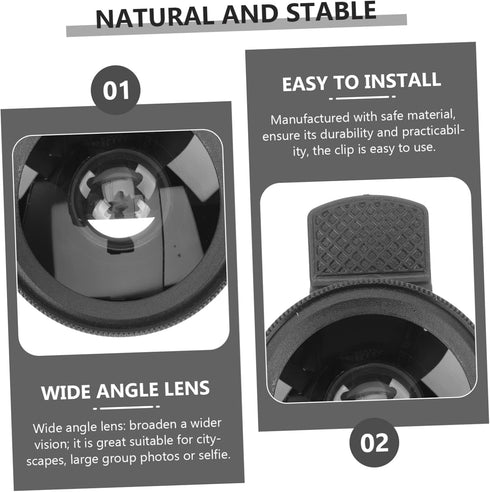 External Camera Mobile Phone Lens 2 in 1 Camera Lens Macro Lens Clip Professional Macro Lens Clip Lens Macro Lens with Universal Clip Optical Glas...